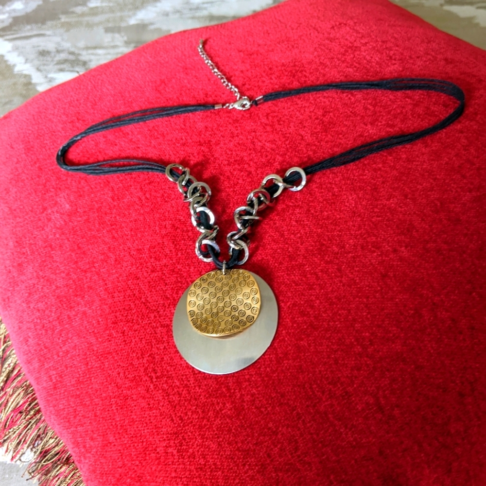 UNIQUE BOHO NECKLACE WITH BIG PENDANT 2 IN 1
